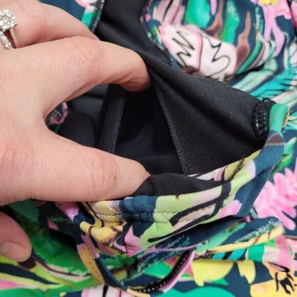 NEW Birdsong Sz 24W Waikiki Floral Plus Size Flyaway Underwire Tankini Swim Top - Picture 6 of 11